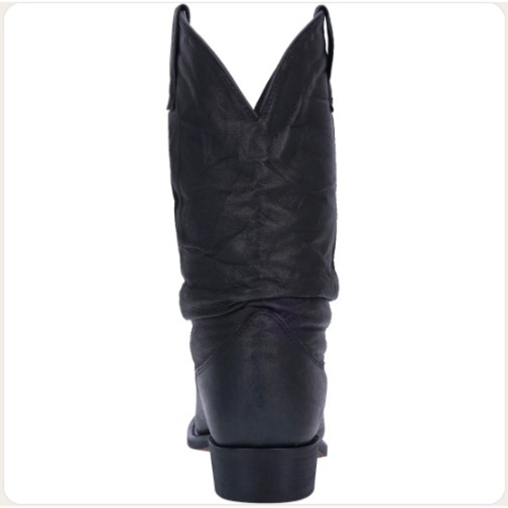 Dingo Men's Amsterdam Black Slouch Leather Boots DI15240-BK Western Biker Rustic - Picture 11 of 14